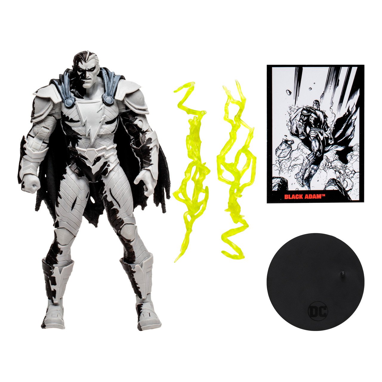 DC Direct: Page Punchers - Black Adam (Line Art Variant) 7" Figure & Comic Book By McFarlane Toys - Image 7