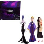 Disney: Princess Villains Collection - Evil Queen, Cruella De Vil & Yzma (Disney 100 Years of Wonder) 18" Fashion Dolls By Mattel