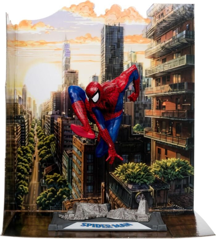 Marvel: Spider-Man #6 With Scene - Posed 1:10 Scale Figure By McFarlane Toys - Image 2