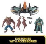 DC Universe: Batman Aerial Battle Pack - Batwing Vehicle, Bat Man & Man-Bat 4" Exclusive Figures By Spin Master - Image 5