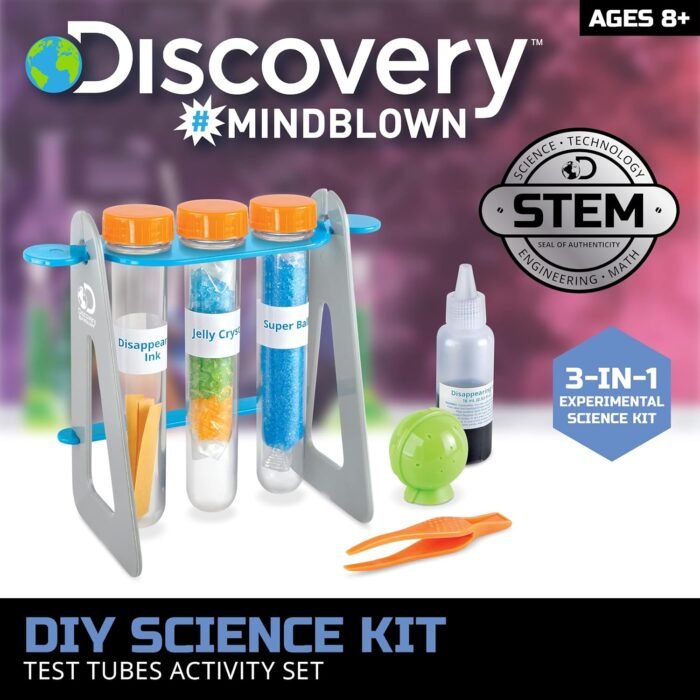 Discovery Kids: #MINDBLOWN - DIY Science Kit, 14 Piece Test Tube Activity Set S.T.E.M Certified Kit By Warner Bros Discovery - Image 2