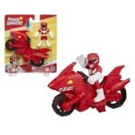 Power Rangers: Playskool Heroes - Shark Cycle & Red Ranger 5" Figure Set By Hasbro