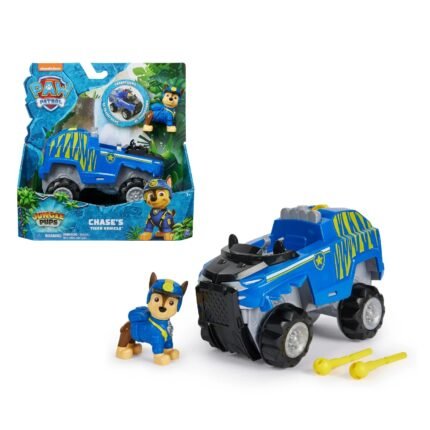 PAW Patrol: Jungle Pups - Chase's Tiger Vehicle & Chase 2.5" Figure Playset By Spin Master