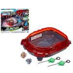 Beyblade Burst Turbo: Quad Drive - Slingshock Rail Rush Battle Set Includes Beystadium, 2 Slingshock Beyblades, Launchers & Extra Armor Tips By Hasbro