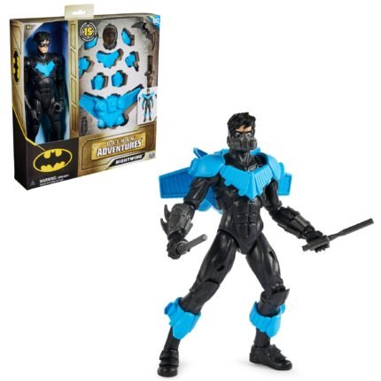 DC Comics: Batman Adventures - Nightwing 12" Figure With 15 Armor & Gadget Accessories By Spin Master