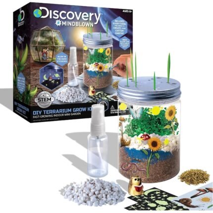 Discovery Kids: #MINDBLOWN - DIY Terrarium Grow Kit, Fast-Growing Indoor Mini Garden S.T.E.M Certified Kit By Warner Bros Discovery