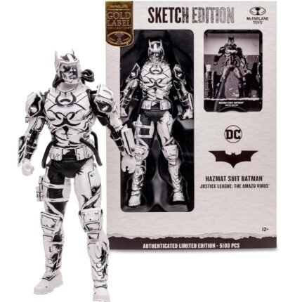 DC: Multiverse - Batman Hazmat Suit Sketch Edition (Justice League The Amazo Virus) 7" Figure By McFarlane Toys, Limited Exclusive Gold Label