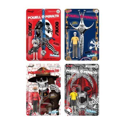 Super7 Re-Action: Powell-Peralta Wave 4 - Kevin Harris, Ray “Bones” Rodriguez, Tommy Guerrero & Per Welinder 3.75" Figures Set of 4