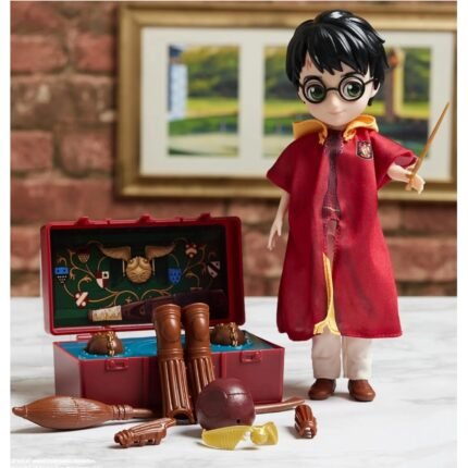 Wizarding World: Harry Potter Qudditch Gift Set - Harry 8" Figure With Robe, Chest & 9 Accessories By Spin Master