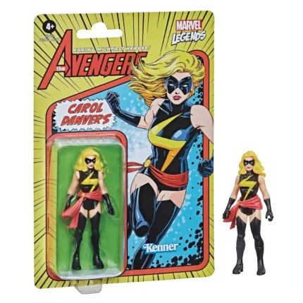 Marvel: Legends Retro Series - Carol Danvers 3.75" Figure In Kenner Retro Packaging By Hasbro