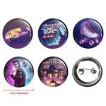 Stranger Things: 80's Retro Buttons - 6pcs Officially Licensed Wearable & Collectible Pins By WeVeel - Image 3
