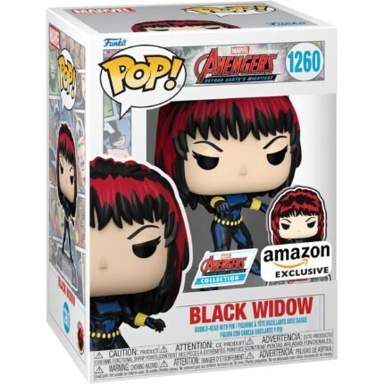 Funko Pop! Super Heroes: Marvel - Avengers 60th Anniversary - Beyond Earth's Mightiest - Black Widow With Pin - Amazon Exclusive