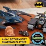 DC Universe: Batman Gotham City Guardian Playset - Massive 4-in-1 Figure Transforms Into Batwing, BatTank, & Batcycle, Lights & 40+ Sounds By Spin Master - Image 3