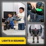 DC Universe: Batman Gotham City Guardian Playset - Massive 4-in-1 Figure Transforms Into Batwing, BatTank, & Batcycle, Lights & 40+ Sounds By Spin Master - Image 4