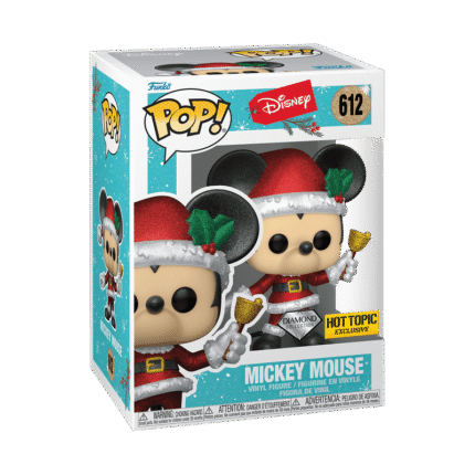 Funko Pop! : Disney - Mickey Mouse In Santa Outfit - Diamond Collection - Hot Topic Exclusive