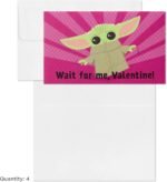 Hallmark: Star Wars The Mandalorian Baby Yoda Mini Valentines Day (18 Cards & Envelopes) To Celebrate Little Ones Classmates & Spread Love to Family, 3 Baby Yoda Designs - Image 7