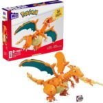 MEGA Construx: Charizard 4" Poseable Figure With Bonus Heavy Ball Pin - 222 Piece Model Building Kit By Mattel