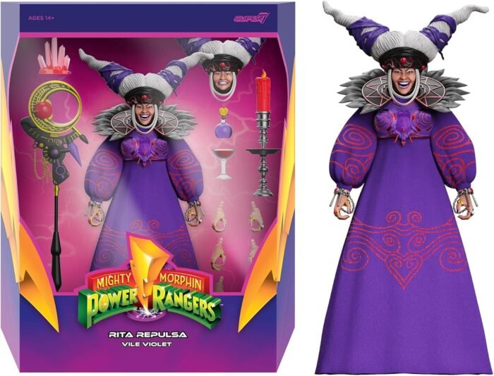 Super7: Ultimates! Mighty Morphin Power Rangers - Rita Repulsa (Vile Violet) 7" Premium Figure - Image 2