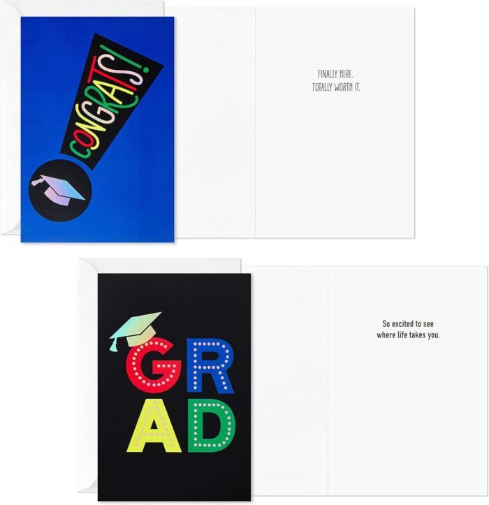 Hallmark: Graduation Cards Bulk Assortment (36 Cards & Envelopes) To Celebrate Classmates, Friends & Family, 6 Different Styles - Image 8