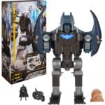 DC Universe: Batman Gotham City Guardian Playset - Massive 4-in-1 Figure Transforms Into Batwing, BatTank, & Batcycle, Lights & 40+ Sounds By Spin Master