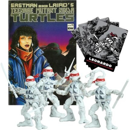 Teenage Mutant Ninja Turtles (1984 Eastman & Laird Comics): Black and White 4 Pack With Exclusive Comic Books & 4" Figures, By Playmates