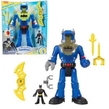 Fisher Price Imaginext: DC Super Friends - Insider Batman & 12" Exo Suit, Launchable Projectile, Lights & Sounds! Encourage Imaginative Play For Kids