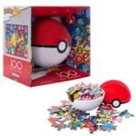Pokemon: Puzzle In Poke Ball Carrying Case - Featuring Pikachu, Eevee, Blastoise, Charizard & More 100 Piece Jigsaw By Buffalo Games