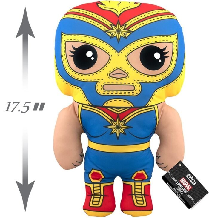 Funko! Plushies: Marvel Lucha Libre - La Estrella Cósmica (Captain Marvel) Soft Huge 17.5" Collectible Plushie - Image 2