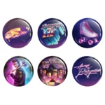 Stranger Things: 80's Retro Buttons - 6pcs Officially Licensed Wearable & Collectible Pins By WeVeel - Image 4