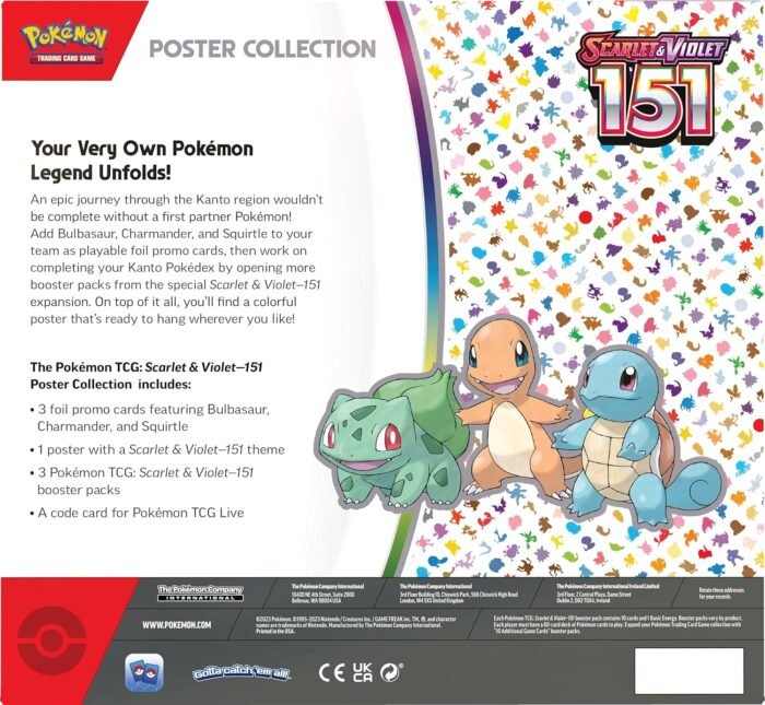 Pokemon TCG: Scarlet & Violet - 151 Poster Collection Box - 3 Booster Packs, Poster & 3 Foil Promo Cards - Image 2