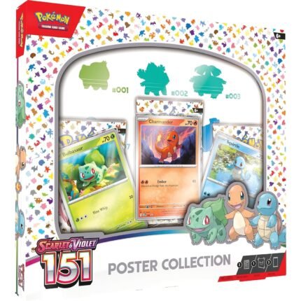 Pokemon TCG: Scarlet & Violet - 151 Poster Collection Box - 3 Booster Packs, Poster & 3 Foil Promo Cards