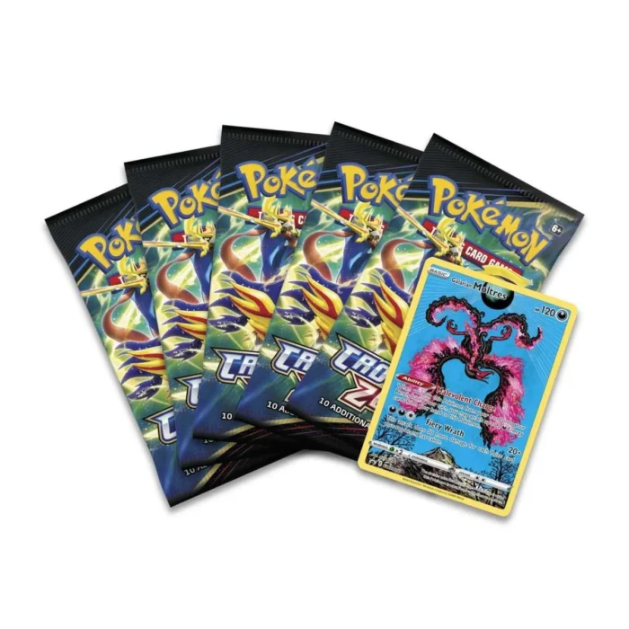 Pokemon TCG: Crown Zenith - Galarian Moltres Tin (Horizontal Art Style) - 5 Booster Packs & Full Art Foil Promo - Image 2