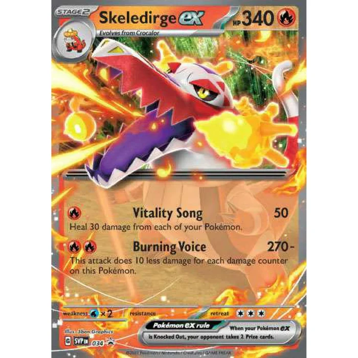 Pokemon TCG: Paladea Parteners- Skeledirge EX Tin (Horizontal Art Style) - 5 Booster Packs & Foil Promo Card - Image 3