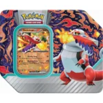 Pokemon TCG: Paladea Parteners- Skeledirge EX Tin (Horizontal Art Style) - 5 Booster Packs & Foil Promo Card