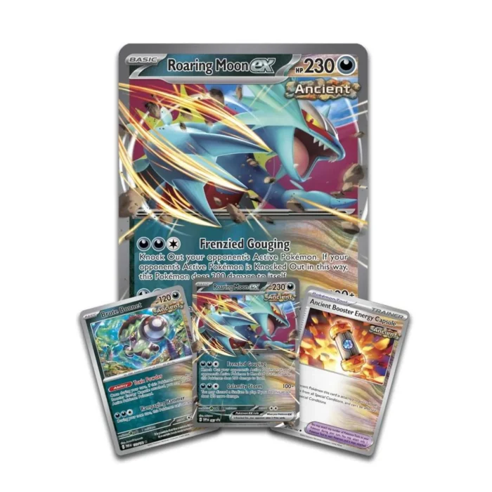 Pokemon TCG: Roaring Moon EX Collection Box - 4 Booster Packs, Oversized Foil & 3 Foil Promo Cards - Image 2