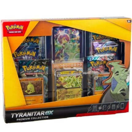 Pokemon TCG: Tyranitar Ex Premium Collection Box - Includes 6 Booster Packs, Magnetic Card Holder 65 Sleeves, Etched Foil & 2 Promo Cards