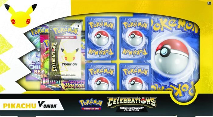 Pokemon TCG: Celebrations Pikachu V-Union Special Collection Box - Includes 6 Booster Packs (4 Celebrations), Oversized Foil & 4 Promo (V-Union) Cards - Image 2