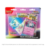 Pokemon TCG: Scarlet & Violet - Prismatic Evolutions Tech Sticker Collection Box - 3 Booster Packs & Vinyl Tech Sticker Sheet