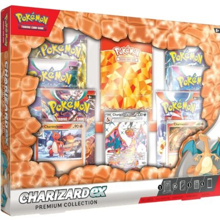 Pokemon TCG: Charizard EX Premium Collection Box - Includes 6 Booster Packs, Magnetic Card Protector, 65 Card Sleeves & Etched Promo Card