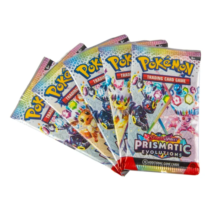 Pokemon TCG: Scarlet & Violet - Prismatic Evolutions Binder Collection Box - 5 Booster Packs & Binder (21 Pages, 9 Pockets) - Image 4