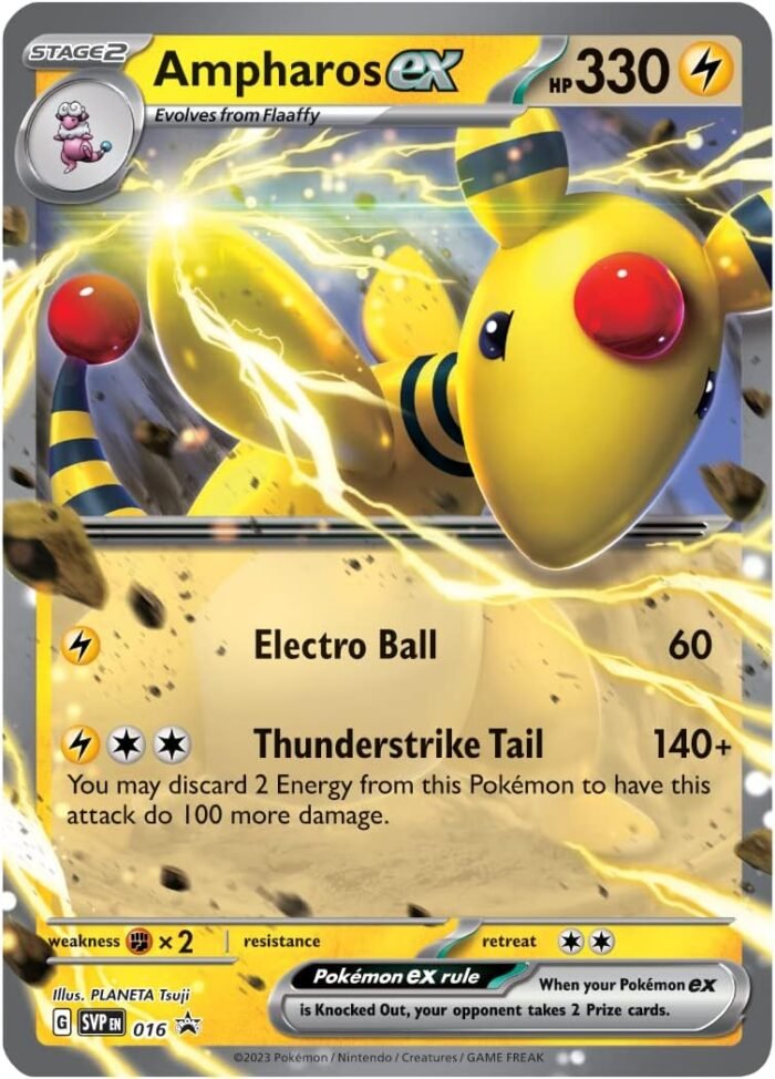 Pokemon TCG: Ampharos EX Battle Deck - Ready To Play 60 Card Deck, Solo Playmat, Deck Box, Damage Counter & Metallic Coin - Image 2