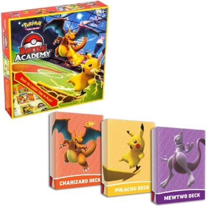 Pokemon TCG: Battle Academy 2020 - Pikachu, Charizard & Mewtwo Pre-Built Decks & Everything Needed For 2 Players