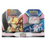 Pokemon TCG: Eeveelutions Heroes Bundle - Flareon & Syleveon Tins (Vertical Art Style) - 8 Booster Packs & 2 Foil Promo Cards