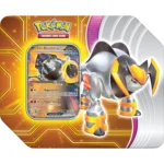 Pokemon TCG: Paradox Destinies - Iron Boulder EX Tin (Horizontal Art Style) - 5 Booster Packs & Foil Promo Card