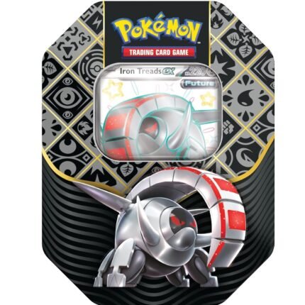 Pokemon TCG: Paldean Fates - Iron Treads EX Tin (Vertical Art Style) - 4 Booster Packs & Foil Promo Card