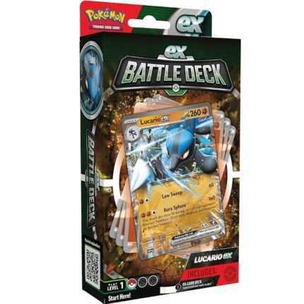 Pokemon TCG: Lucario EX Battle Deck - Ready To Play 60 Card Deck, Solo Playmat, Deck Box, Damage Counter & Metallic Coin