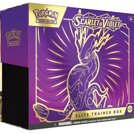 Pokemon TCG: Scarlet & Violet - Miraidon Elite Trainer Box - 9 Booster Packs, 65 Card Sleeves, Collection Storage Box & 45 Energy Cards