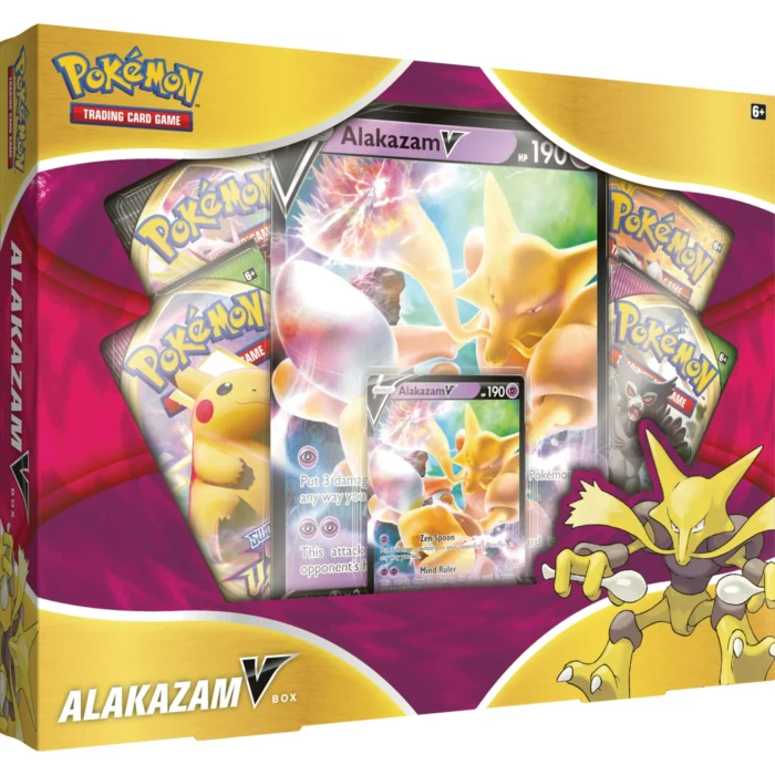 Pokemon TCG: Alakazam V Collection Box (Bonus Promo Edition) - 4 Booster Packs , Oversized Foil, Foil Promo Card & Additional Bonus 6 Promo Cards - Image 2