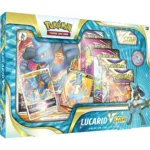 Pokemon TCG: Lucario VSTAR Premium Collection Box - Includes 6 Booster Packs, Collectible Pin & Metallic Coin, 2 Etched Foil Promos & Oversized Card