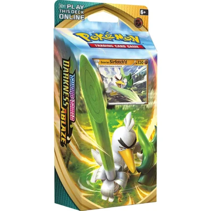 Pokemon TCG: Sword & Shield Darkness Ablaze - Galarian Sirfetch'd Theme Deck - Ready To Play 60 Card Deck, Solo Playmat, Deck Box, Damage Counter & Metallic Coin